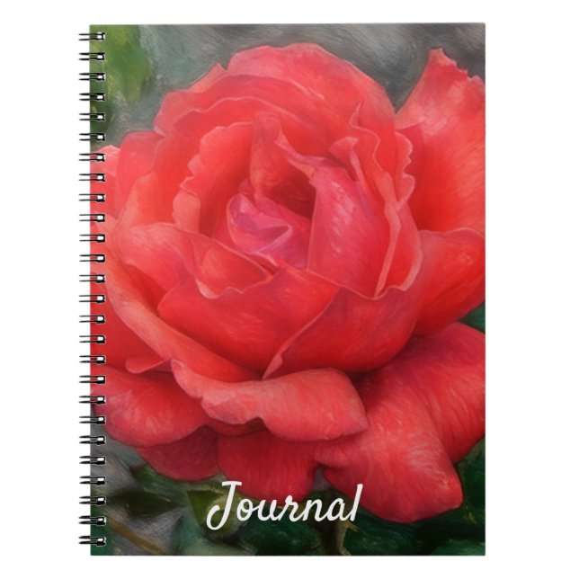 Melon Rote Rose Blume Art Journal Notizblock (Vorderseite)