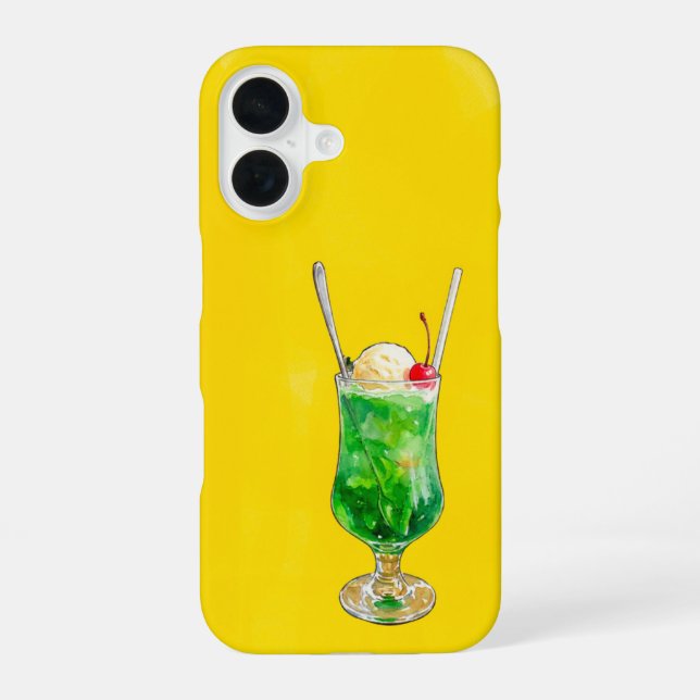 Melon soda float! (Japanese Cream Soda) iPhone 16 Hülle (Rückseite)