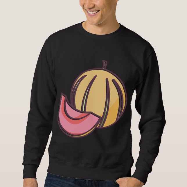 Melon Sommerfruchtdesign für Obst und Wassermelone Sweatshirt (Vorderseite)