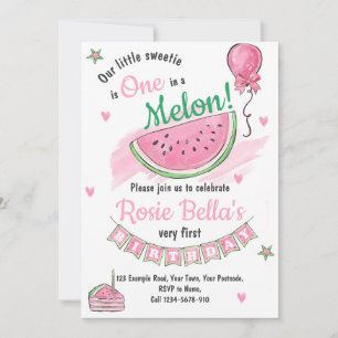 Melon Themed Birthday Einladung