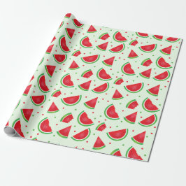 Melon Watermelon Frucht Muster Sommer Grün Geschenkpapier