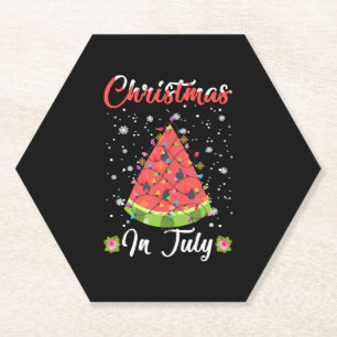 Melon Weihnachtsbaum Sommer Weihnachten im Juli Untersetzer