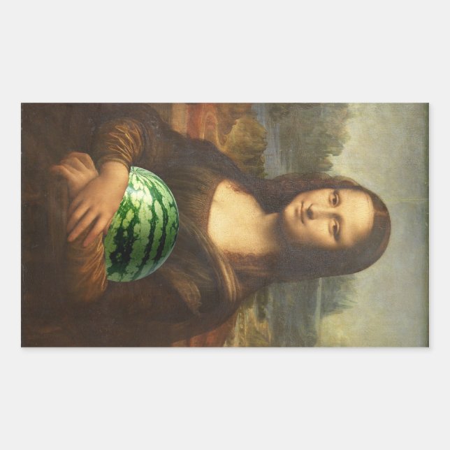 Melona Lisa Rechteckiger Aufkleber (Vorderseite)