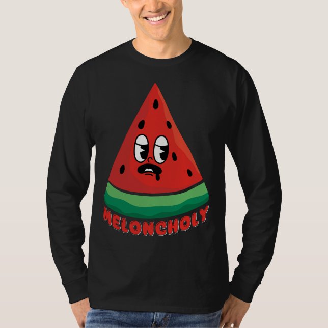 Meloncholy Funny Melon T-Shirt (Vorderseite)