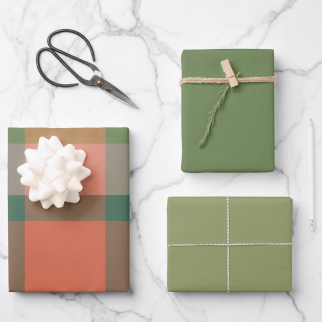 Melone & Basilienkraut Geschenkpapier Flachblatt-S Set (Vorderseite)
