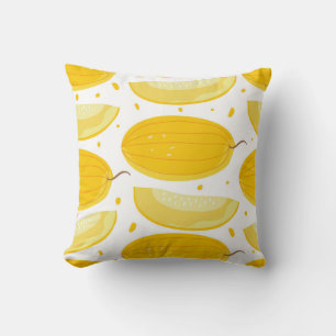 Melone Doodle Frucht Vintage-Design Kissen