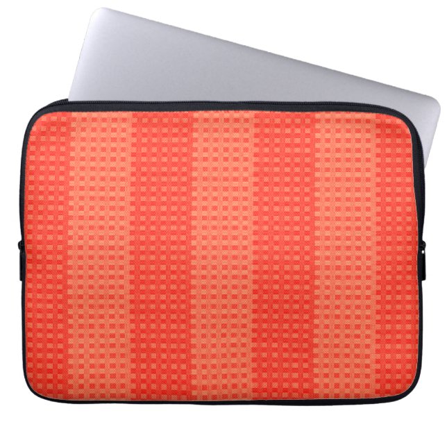 Melone-Orange Stripes Elektronik-Tasche Laptopschutzhülle (Vorderseite)
