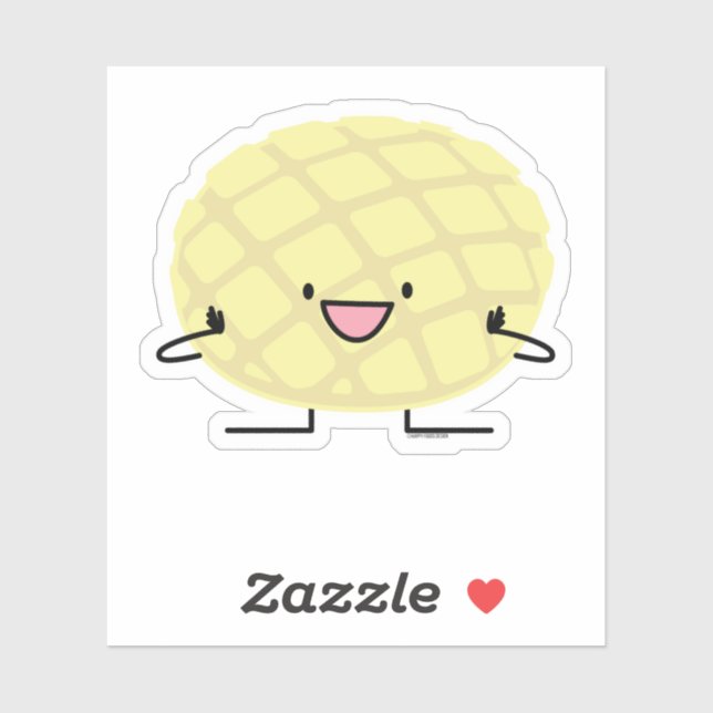 Melone-Pan süßer Patisserie Brot japanischen Aufkleber (Blatt)