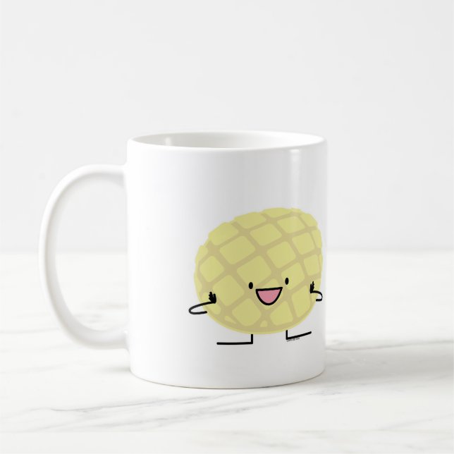 Melone-Pan süßer Patisserie Brot japanischen Kaffeetasse (Links)