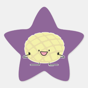 Melone-Pan süßer Patisserie Brot japanischen Stern-Aufkleber