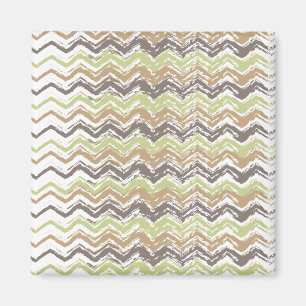 Melone-Weinbrand-Gekritzel-Zickzack-Muster Magnet