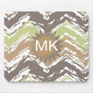 Melone-Weinbrand-Gekritzel-Zickzack-Muster Mousepad