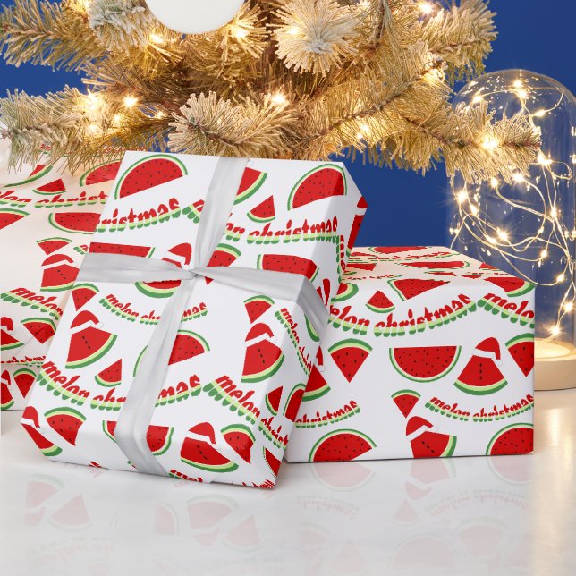 Melonen-Weihnachtsmuster Geschenkpapier (Feiertage)