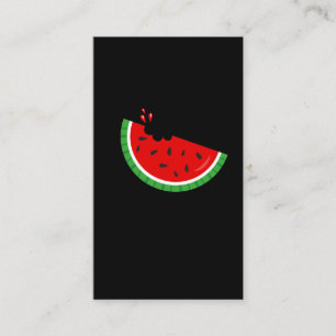 Melonenbiss Sommer Wassermelone Frucht Melonenkern Visitenkarte