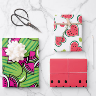 Melons Funky Fruit Gemustert Geschenkpapier Set