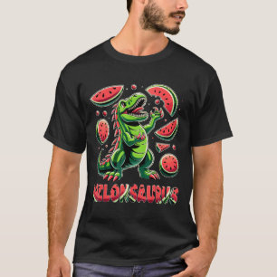 Melonsaurus Watermelon Dinosaur Sommer Tropical Va T-Shirt