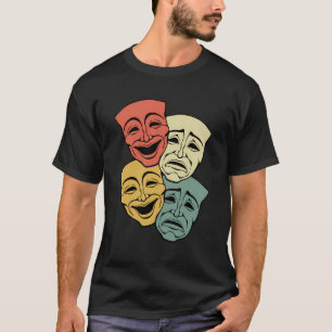 Melpomene und Thalia Funny Retro Vintage Broadway T-Shirt