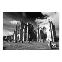 Melrose Abbey, Foto-Druck in Schottland