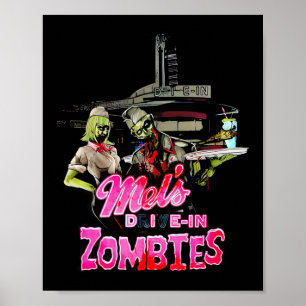 Mel's Die-in Zombies Halloween Poster
