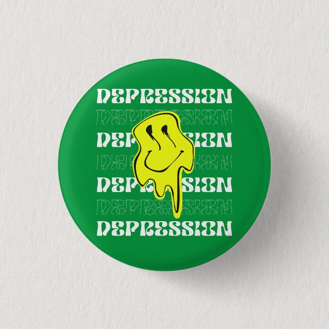 MELT_Depression_Green-Button Button (Vorderseite)