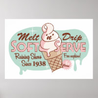 Melt 'n' Tropfen Soft Serve Ice Creme Print