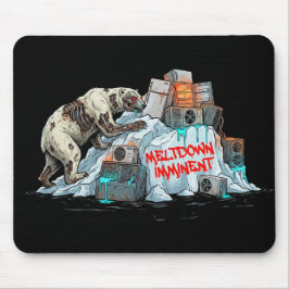 Meltdown Imminent – Climate Collapse Polar Bear Mousepad