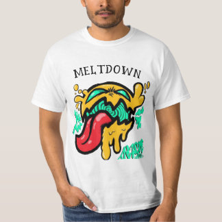 Meltdown triefendes Gesicht Grafik T-Shirt Vintage