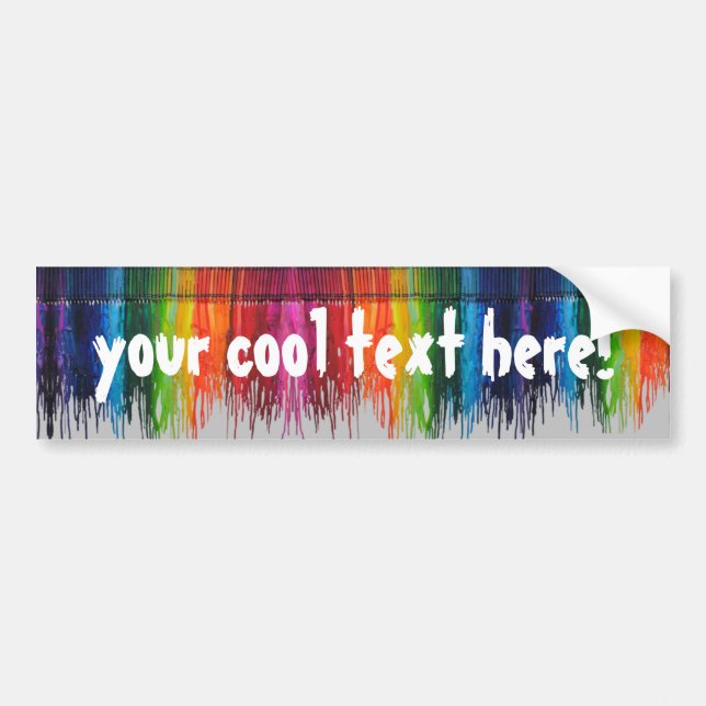 Melted Crayon Design perfekt für Kunstlehrer Autoaufkleber (Vorne)