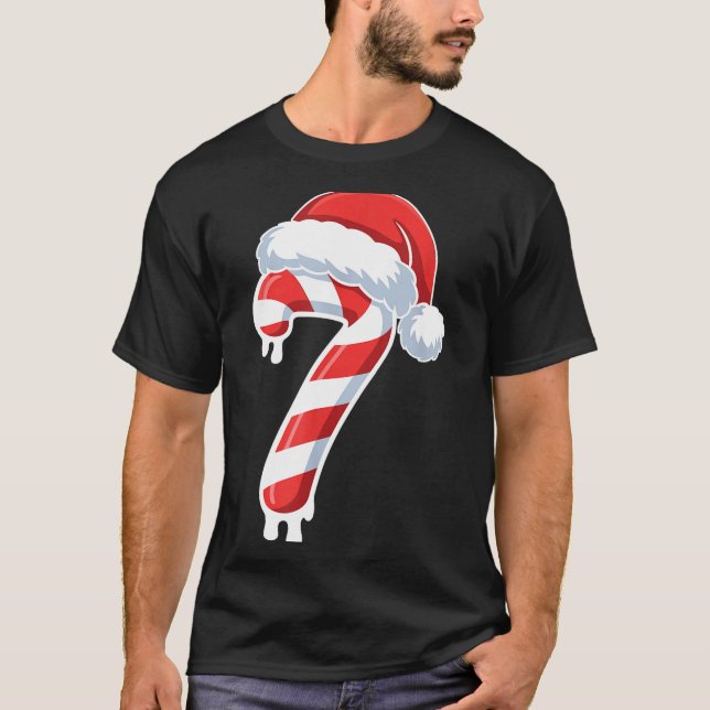 Melting Candy Cane 6 7 Ice Drip Meme 6 7 Costume C T-Shirt (Vorderseite)