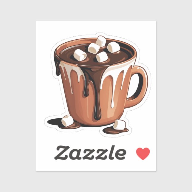 Melting Chocolate Volcano Fantasy sticker (Blatt)