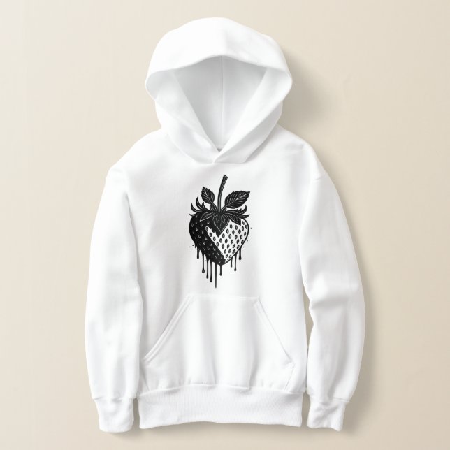 Melting Drip Strawberry Artwork Hoodie (Ablage )