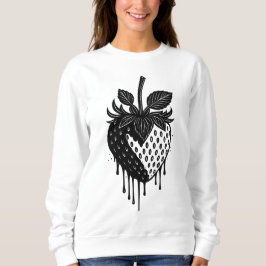 Melting Drip Strawberry Artwork Sweatshirt