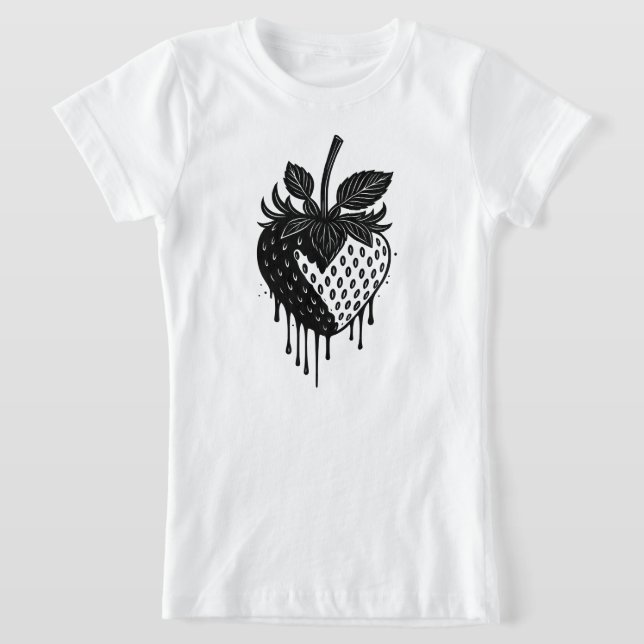 Melting Drip Strawberry Artwork T-Shirt (Ablage )