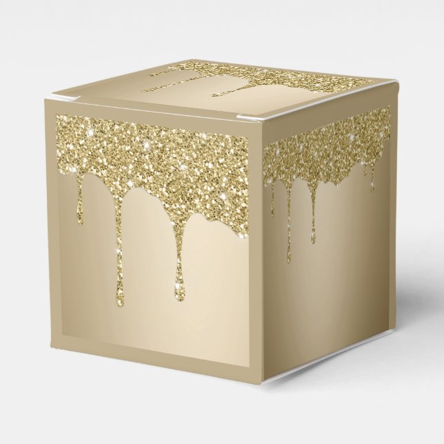 Melting Gold Glitzer Geschenkschachtel (Vorderseite)