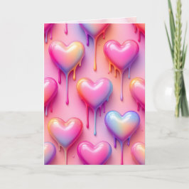 Melting Heart Greeting Card – Modern Pastel Love A Karte