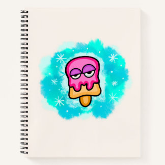 Melting Icecream Graffiti Spiral Notebook Notizbuch