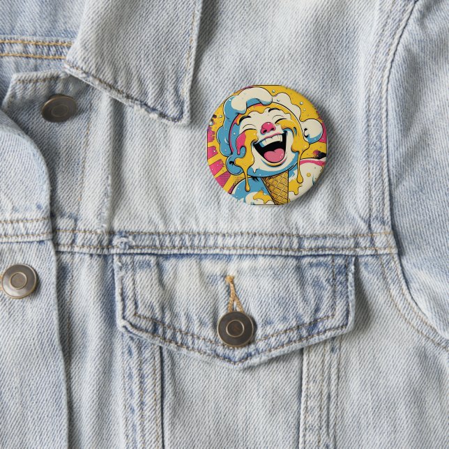 Melting Joy – Ice Cream Pop Art Explosion Button (Beispiel)