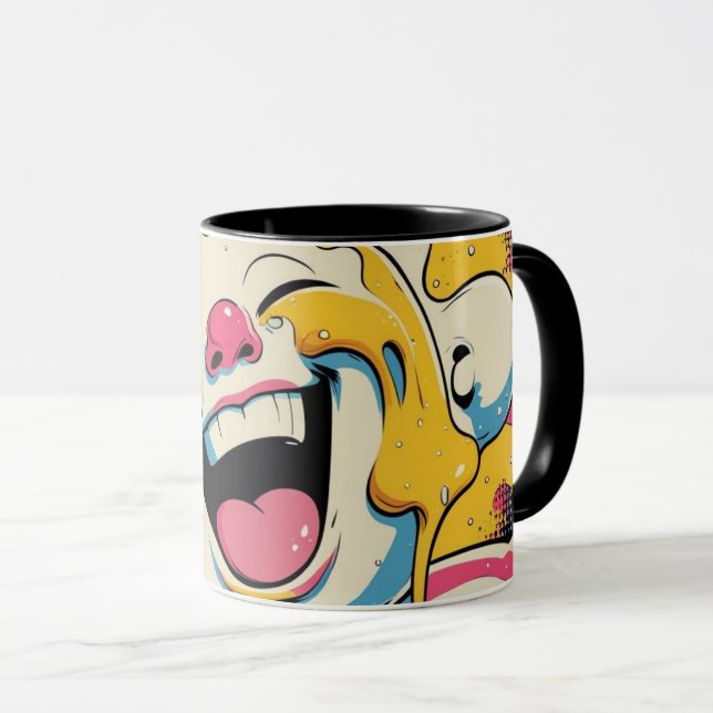 Melting Joy – Ice Cream Pop Art Explosion Tasse (VorderseiteRechts)