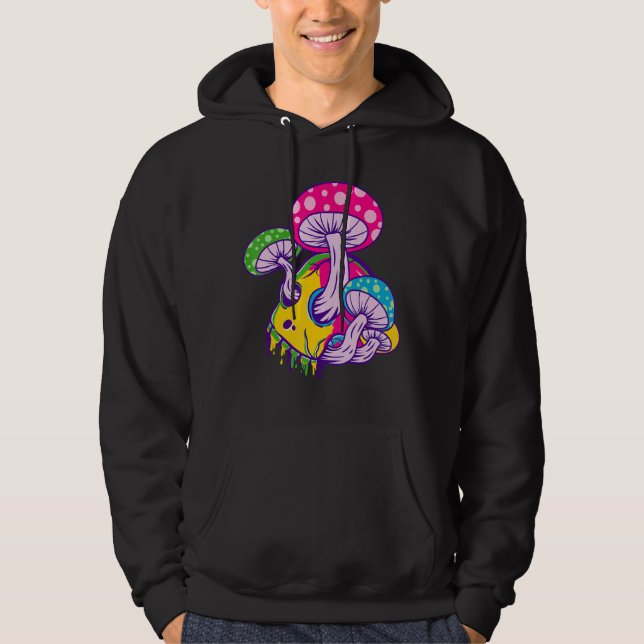 Melting Psychedelic Skull Hoodie (Vorderseite)