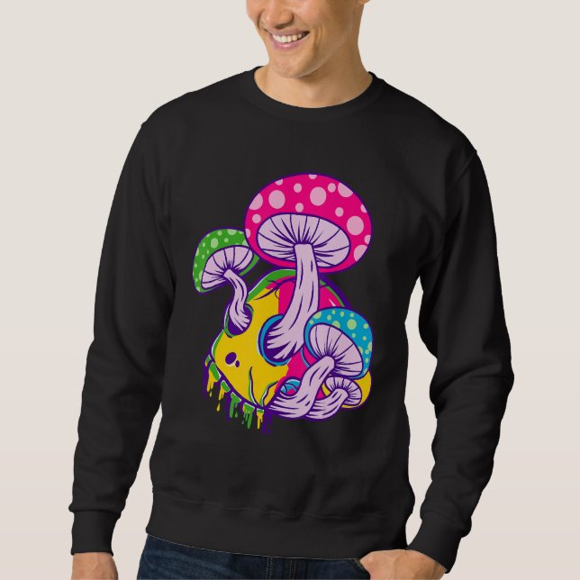 Melting Psychedelic Skull Sweatshirt (Vorderseite)