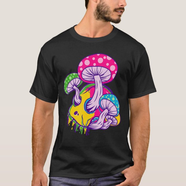 Melting Psychedelic Skull T-Shirt (Vorderseite)