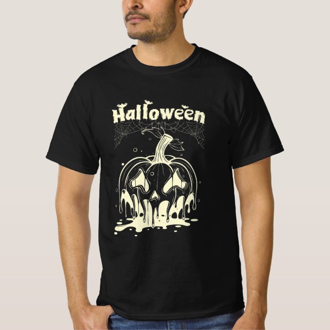 Melting Pumpkin Halloween T - Shirt Design (Vorderseite)