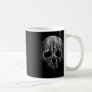 Melting Skull Schwarz-weiß Art Graphic Halloween Kaffeetasse