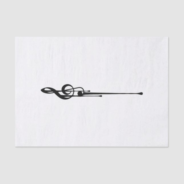 MELTPOINT WHITE Hot Black G-Clef Seidenpapier (Vorderseite)