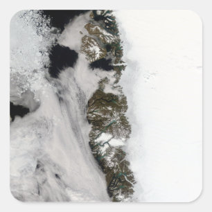 Meltwater-Teiche entlang der grönländischen Westkü Quadratischer Aufkleber