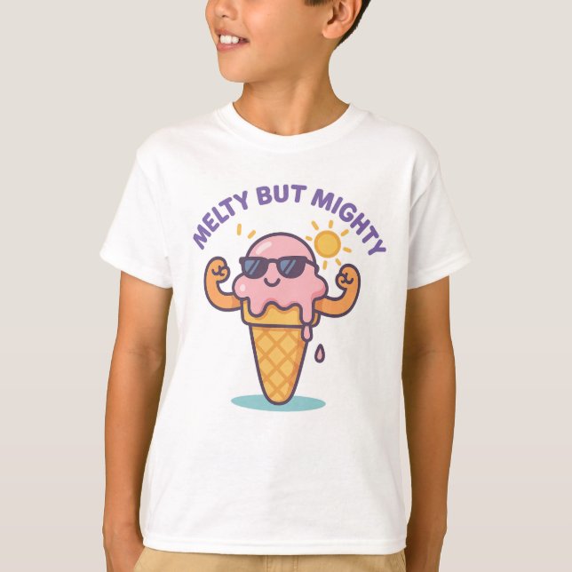 Melty but Mighty - Funny Ice Creme Summer T - Shir T-Shirt (Vorderseite)