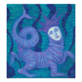 Melusine, Melusina, Fantasie, surreal, Wassergeist Fotodruck