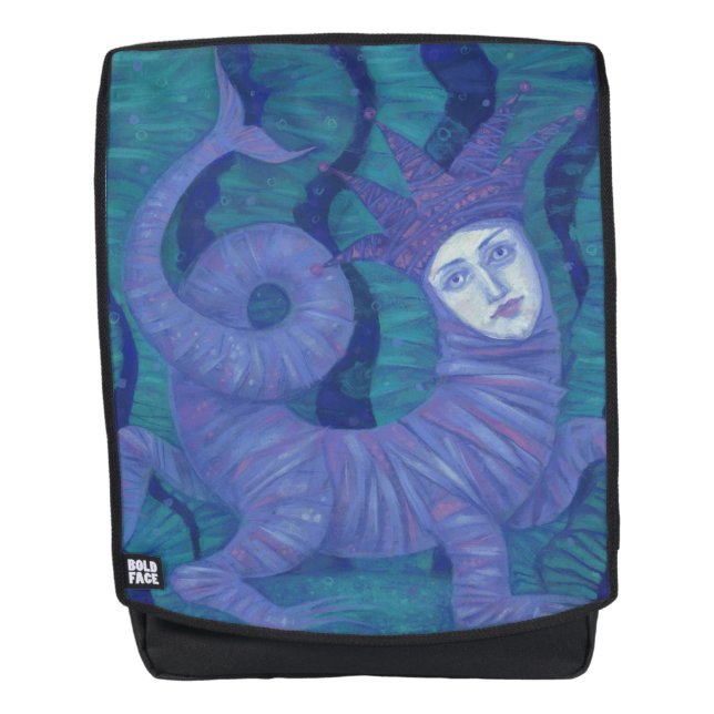 Melusine, Melusina, Fantasie, surreal, Wassergeist Rucksack (Vorderseite)
