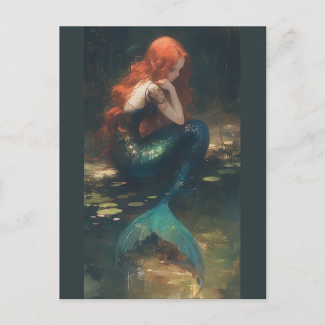 Melusine, mermaid Postkarte (Vorderseite)