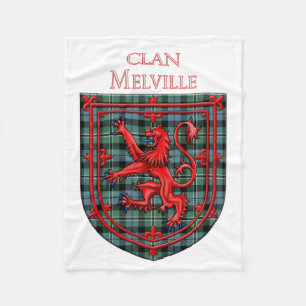 Melville Tartan Scottish Kariert Lion Rampant Fleecedecke